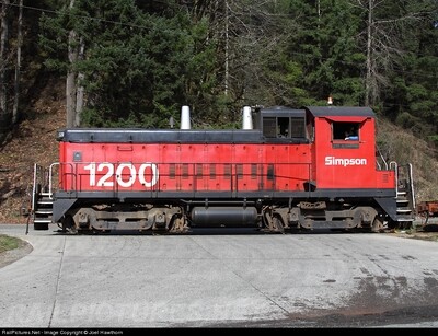Simpson Timber Company SW1200 SW9 Caboose HO Scale Decal Set