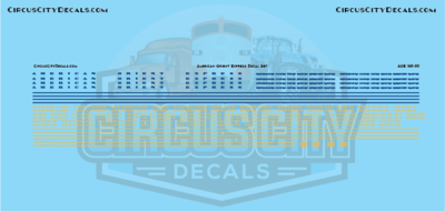 American Orient Express Passenger Car N Scale Decal Set