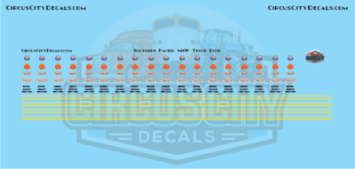 SP Southern Pacific MOW Truck Door HO Scale Decals