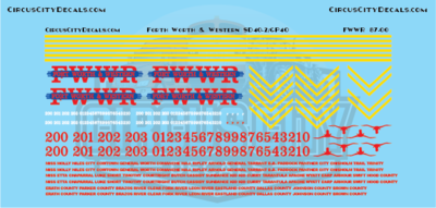 Forth Worth &amp; Western Railroad SD40-2 GP40 FWWR HO Scale Decals