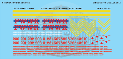 Forth Worth &amp; Western Railroad SD40-2 GP40 FWWR N Scale Decals