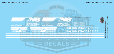NS Norfolk Southern SD70ACC N Scale Decal Set