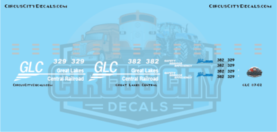 Great Lakes Central SD40-2 382 329 O 1:48 Scale Decals