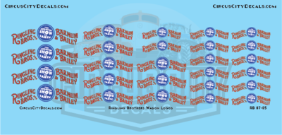 Ringling Bros. & Barnum Bailey RBBB Circus Wagon Banner Decals HO Scale