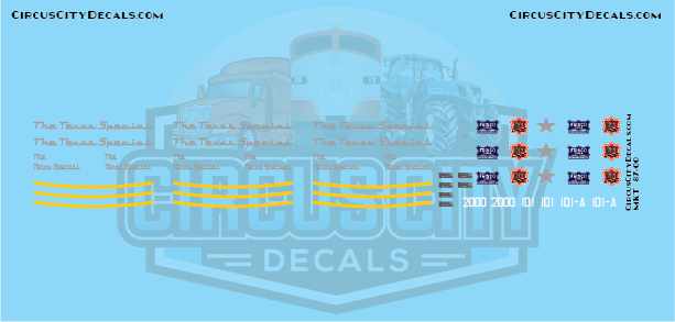 The Texas Special MKT KATY Frisco E7 2000 101 101A HO Scale Decal Set