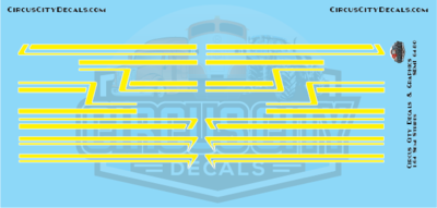 Yellow Semi Stripe Graphic 1:64 Scale