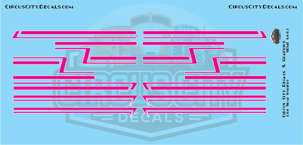 Magenta Pink Semi Stripe Graphic 1:64 Scale