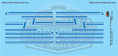 Blue Semi Stripe Graphic 1:64 Scale