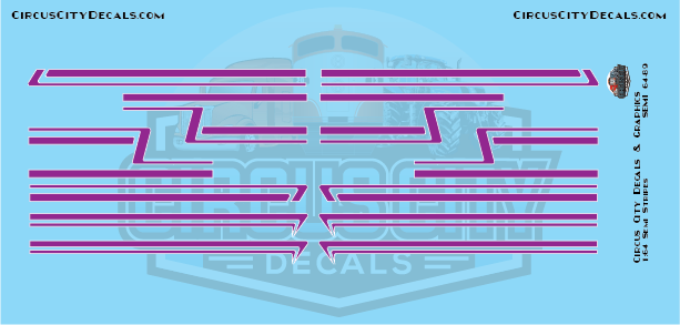 Purple Semi Stripe Graphic 1:64 Scale