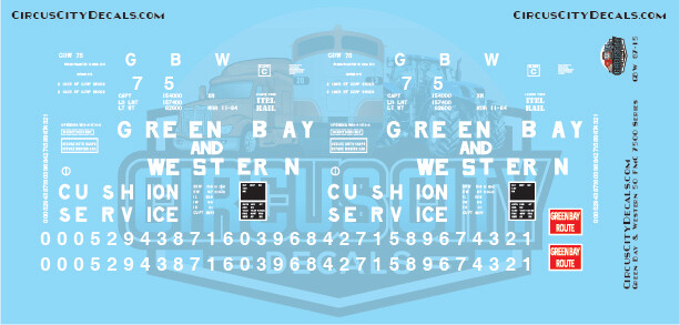 Green Bay &amp; Western 50&#39; FMC 7500 Series Boxcar N 1:160 Scale