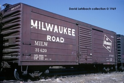 Milwaukee Road 40’ Rebuilt Ribbed Side Boxcar HO Scale Decal Set