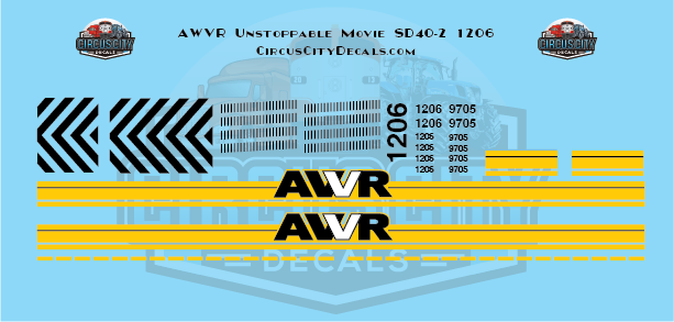 AWVR Unstoppable Movie 1206 SD40-2 N Scale | eBay