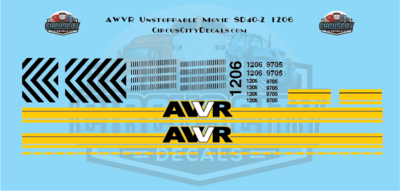 AWVR Unstoppable Movie 1206 SD40-2 N Scale