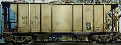 Milwaukee Road 2 Bay Covered Hopper Stencil HO Scale Decal Set