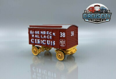 Hagenbeck Wallace Circus Baggage Wagon # 38 Decal Set HO Scale