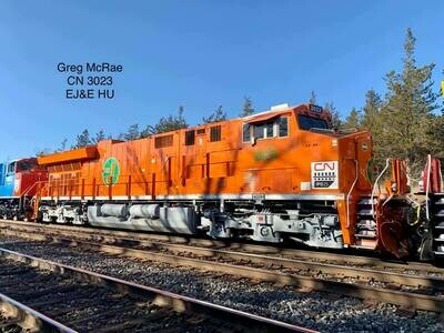 Canadian National ES44 3023 EJ&amp;E 3008 IC Heritage Decal Set N Scale Elgin, Joliet and Eastern Railway​ Illinois Central
