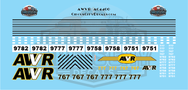 AWVR Unstoppable Movie 767/777 AC4400 HO Scale