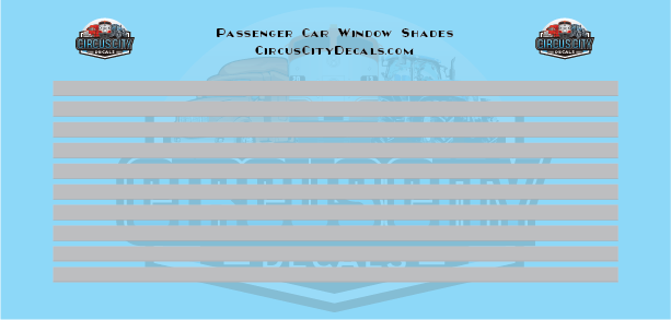 Passenger Car Window Shades Gray HO Scale
