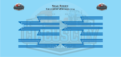 Blue Semi Stripe Graphic 1:64 Scale