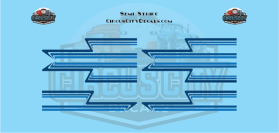 Blue Semi Stripe Graphic 1:64 Scale