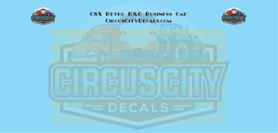 CSX Retro B&amp;O Business Car HO Scale Decal Set