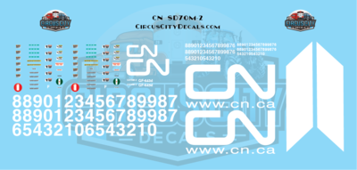 Canadian National SD70m-2 G Scale Decal Set