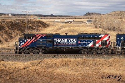 Montana Rail Link SD70ace Essential Workers 4404 HO Scale Decal Set