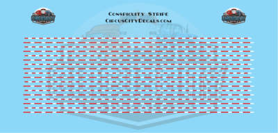 Conspicuity Stripe for S Scale Vehicles Red/White