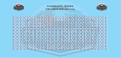 Conspicuity Stripe for HO Scale 1:87 Vehicles Red/White