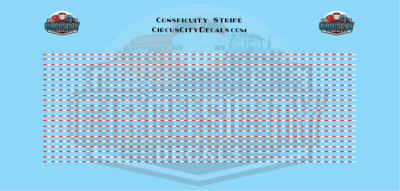 Conspicuity Stripe for HO Scale Vehicles Red/White