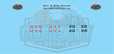 Pole Wagon #211 &amp; #212 Kit HO Scale Circus (Qty 2)