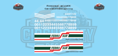 FerroSur Ferro Sur AC4400 Decals HO Scale