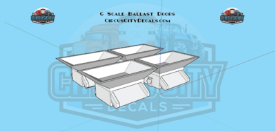 ​G Scale Ballast Door Kit Roundhouse 2 Bay Open Hopper