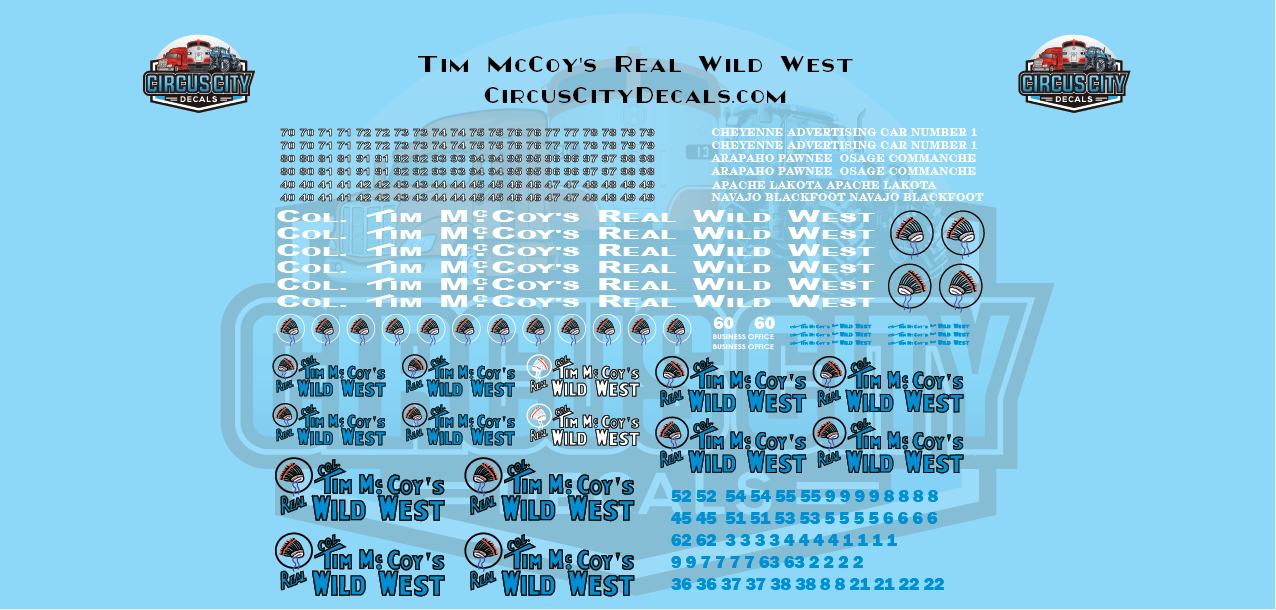 Tim McCoys Real Wild West N Scale Decal Set