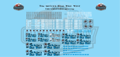 Tim McCoys Real Wild West HO Scale Decal Set
