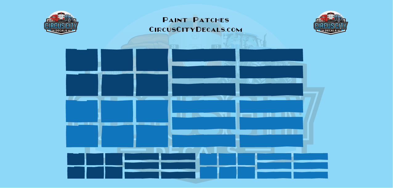 Reporting Mark Paint Patch Set Blue O Scale