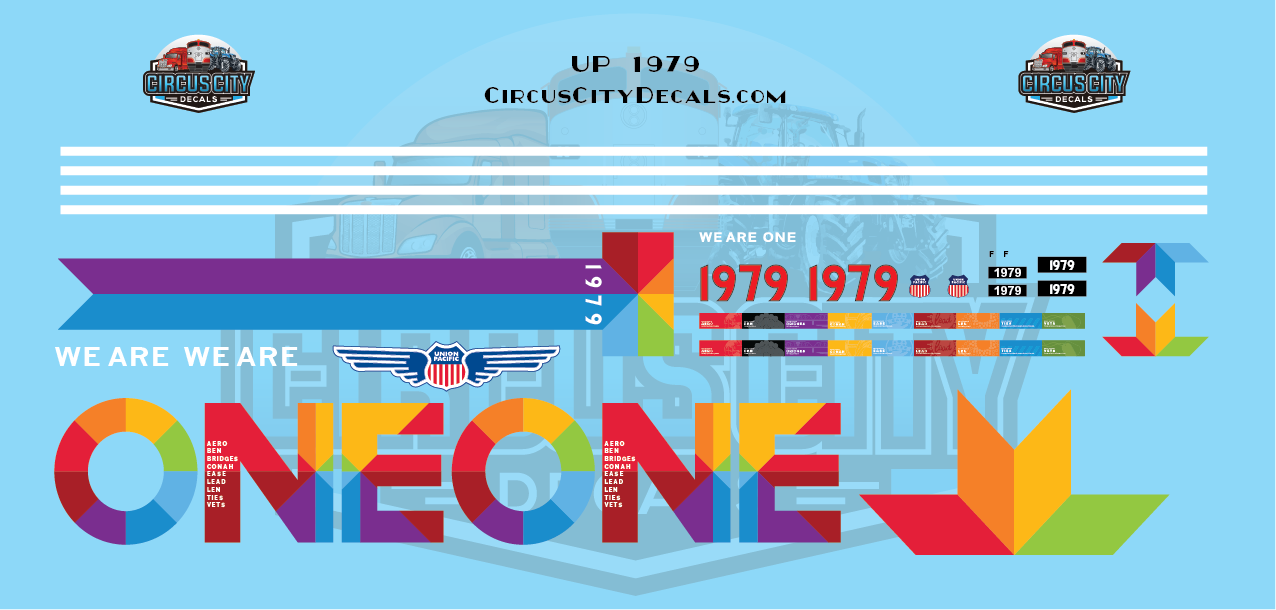 Union Pacific SD70M 1979 We Are One HO Scale Decals | eBay