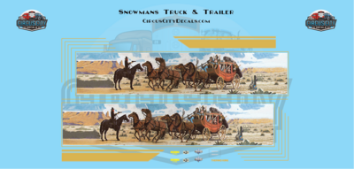 Smokey & the Bandit Snowman's Truck & Trailer Sheriff Pontiac LeMans 1:64 Scale