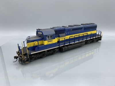 Intermountain Iowa, Chicago & Eastern SD40-2 6404 DCC Weathered HO Scale