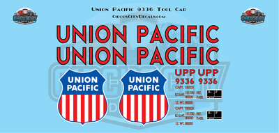 Union Pacific Heritage Fleet UP 9336 Tool Car HO 1:87 Scale Decals