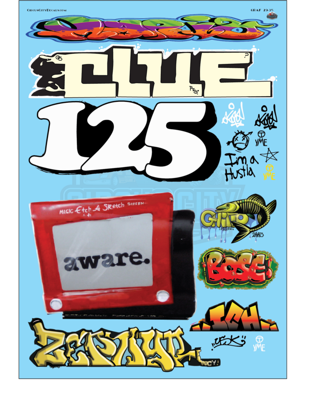 Railroad Graffiti G Scale Decal Set