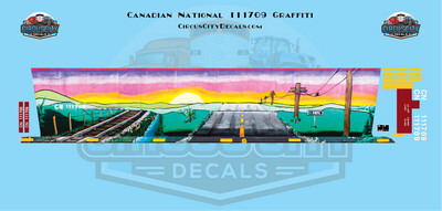 CN Canadian National 111709 59' Cylindrical Hopper Graffiti Walthers HO Scale Decal Set