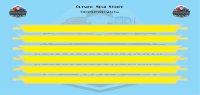 Olympic Semi Stripe Yellow/Gray Graphic 1:64 Scale