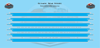 Olympic Semi Stripe Blue/Gray Graphic 1:64 Scale