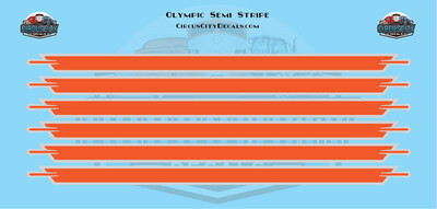 Olympic Semi Stripe Orange/Gray Graphic 1:64 Scale