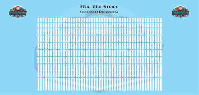 FRA 224 White Stripe Waterslide O Scale Decal Set