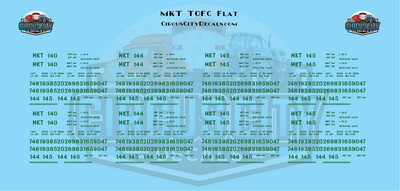 MKT TOFC Flat Cars HO Scale Decal Set