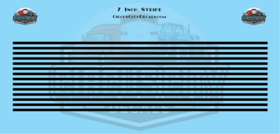 7 Inch Black Stripes 1:87 HO Scale