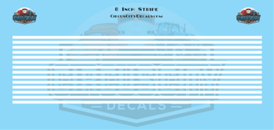 8 Inch White Stripes 1:87 HO Scale