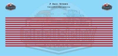 7 Inch SP Scarlet Red Stripes 1:87 HO Scale